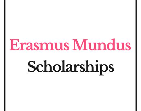 Liste Actualis E Des Bourses De Master Erasmus Mundus Emjmds Le