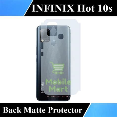 Infinix Hot 10s Back Matte Protection Soft Skin Sheet Soft Film Protection For Infinix Hot 10s