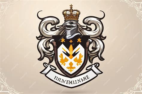 Premium Photo Heraldic Crest Logo Template Honor And Lineage