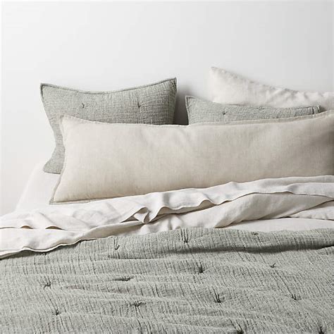 Celeste Grey Organic Cotton Standard Sham Crate And Barrel