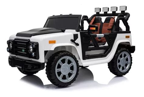 Carro Infantil El Trico Jeep V Branco Luz Som Crian A Escorrega O Pre O