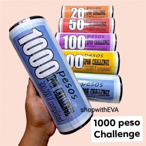 Paper Bills Ipon Challenge Alkansya Coinbank Shopee Philippines