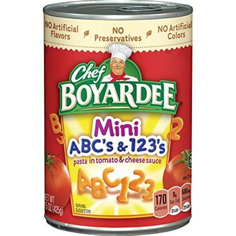 Chef Boyardee Mini Abcs And 123s 15 Oz 12 Pack Food