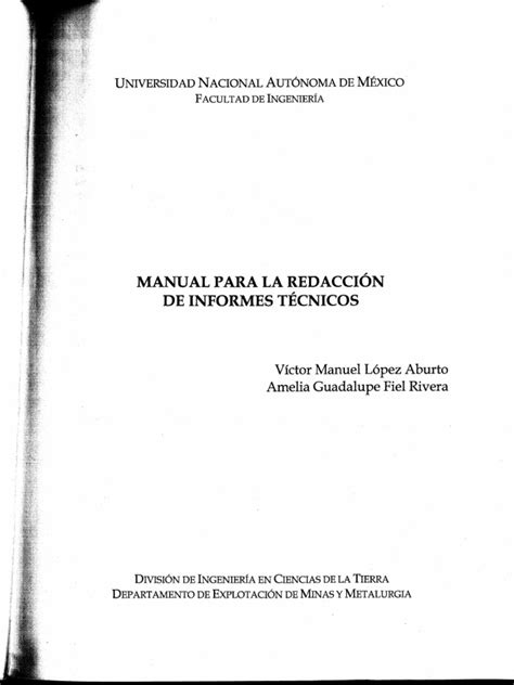 Manual Para Redaccion De Informes Técnicos Pdf