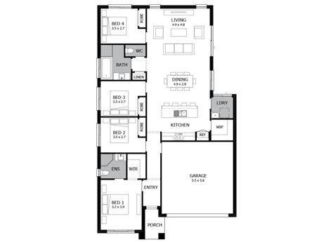 4 Bedroom House Plans Single Story | Psoriasisguru.com