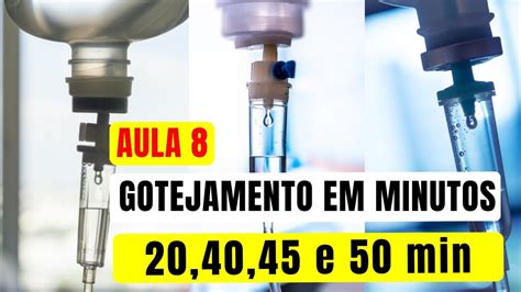 CÁLCULO DE GOTEJAMENTO EM MINUTOS AULA 8 aula concurso gotejamento