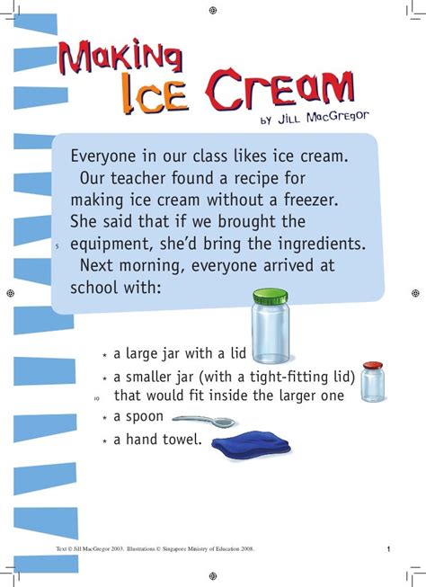 Making Ice Cream Teaching Text Colour 1