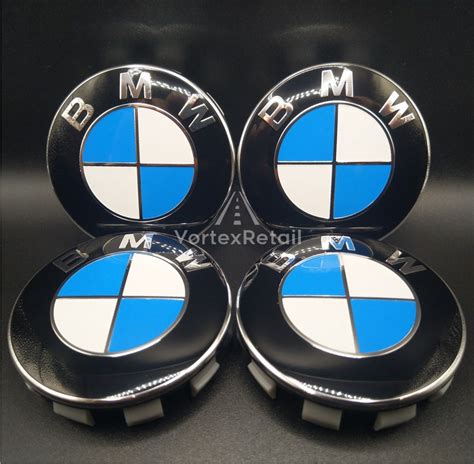 4X BMW Alloy Wheel Centre Hub Caps 68mm Badges E46 E60 E61 E90 E91 E92