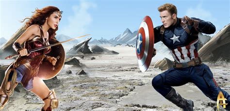 Wallpaper Captain America VS Wonder Woman by Aelryk on DeviantArt