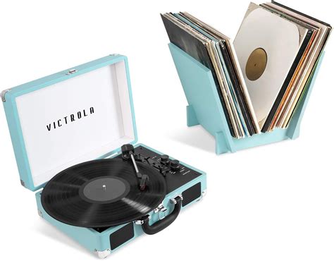 victrola journey bluetooth suitcase record player  matching record
