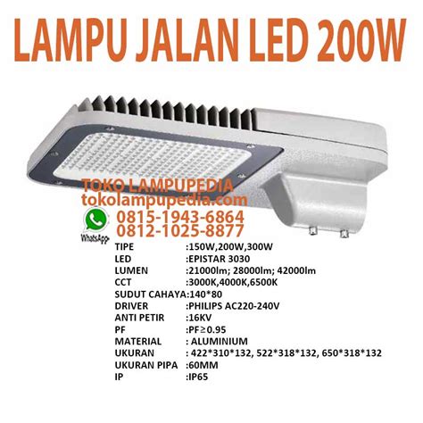 Jual Lampu Jalan Led W Brightness Lumen Toko Lampupedia