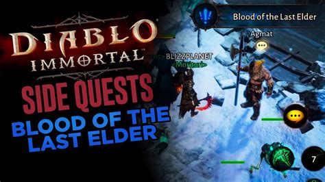 Blood Of The Last Elder Diablo Immortal Side Quest Youtube