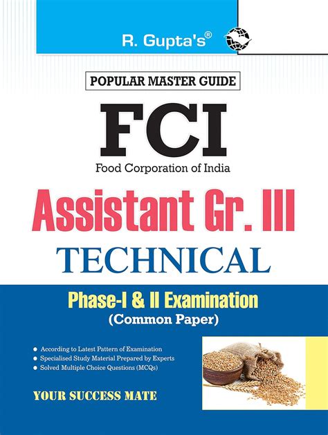 Buy FCI Assistant Grade III Technical Phase I II Common Paper