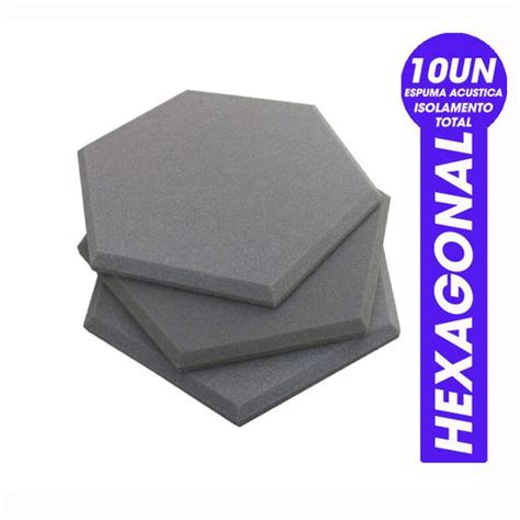 10 Espuma de Isolamento Acustico Hexagonal p Som e Decoração Armazém