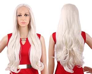 Amazon Tripal Hairs Platinum Blonde Wig Heat Resistant Synthetic Lace Front Wigs Natural