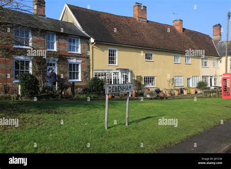 Historic Houses In Village Of Debenham Suffolk England Uk Stock