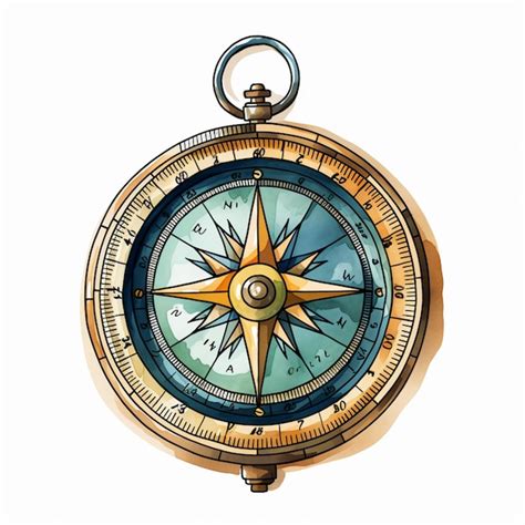 Premium Ai Image There Is A Compass With A Gold And Blue Face