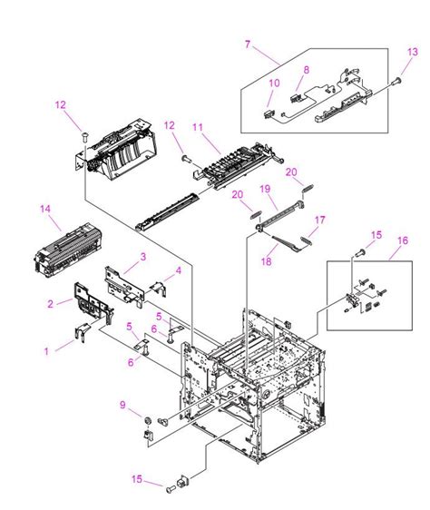 Hp Laserjet 9000 9040 9050 Mfp Printer Parts Diagrams