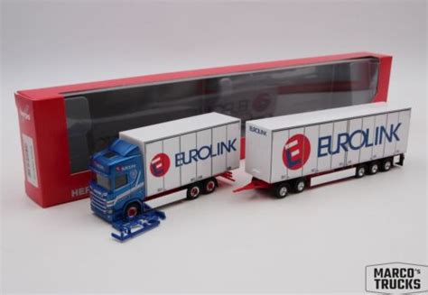 Herpa Scania CR 20 HD Schwedencombi Eurolink Nr 316552 1 87 HN2453