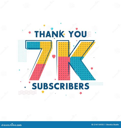 Thank You 7k Subscribers Celebration Greeting Card For 7000 Social