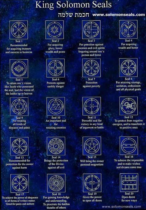 44 King Solomon Seals Alchemy Witchcraft Magick Wicca Occult