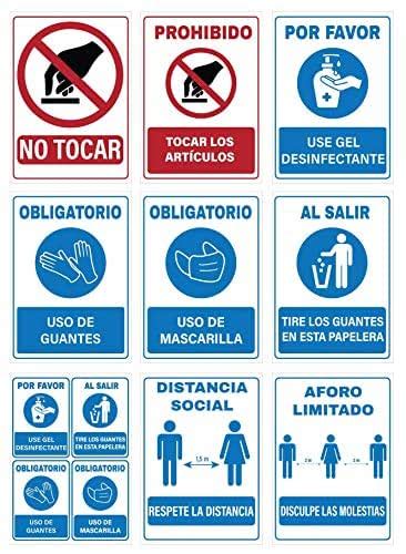 Señalización COVID 19 PACK Carteles de señalización elegibles entre