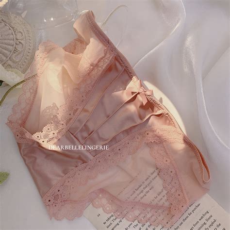 SGDearBelleLingerie MOONLIGHT Smooth Satin Sheer Soft Lace Panties See Through Lingerie