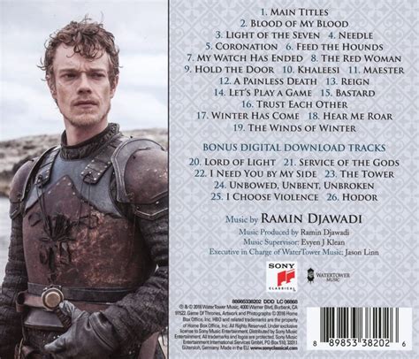 Game Of Thrones Season 6 Soundtrack Ramin Djawadi