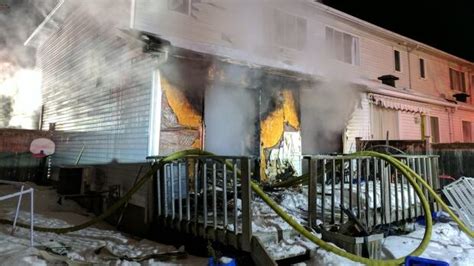 Ottawa Firefighters Battle East End Townhouse Fire Cbc News