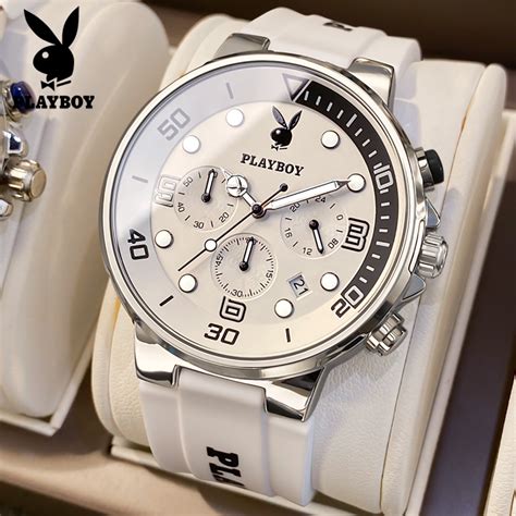 Jual PLAYBOY Jam Tangan Pria Anti Air Original Calendar Multifungsi