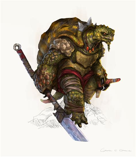 Artstation Dandd Tortle Barbarian Commission