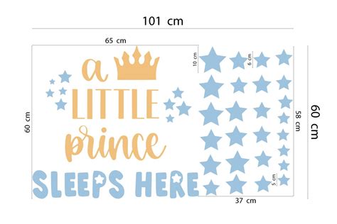 Little Prince Sleeps Here ΑΥΤΟΚΟΛΛΗΤΟ ΤΟΙΧΟΥ