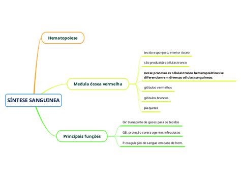 SÍNTESE SANGUINEA Mapa Mental