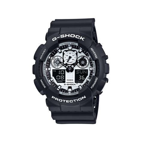 Montre Casio G Shock Homme Résine Noire Homme Modèle Ga 100bw 1aer