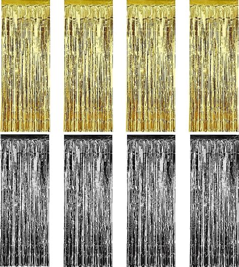 Amazon Sumind Pack Foil Curtains Fringe Curtains Tinsel Backdrop