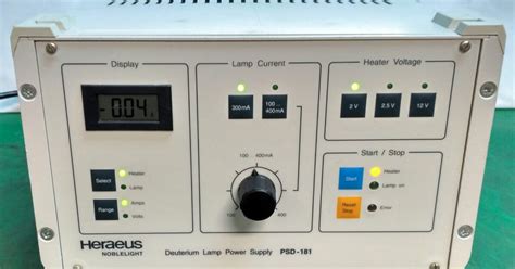 Heraeus Noblelight Deuterium Lamp Power Supply Psd Pn