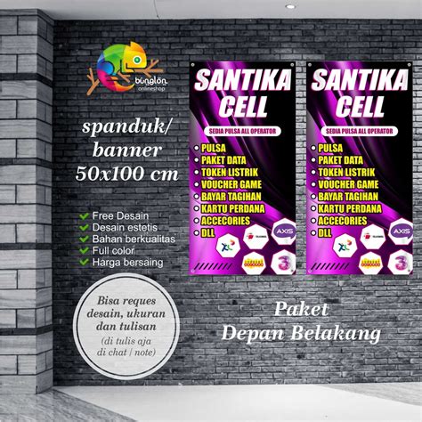 Jual Spanduk Banner 50x100 Cm Depan Belakang Spanduk Plang Konter