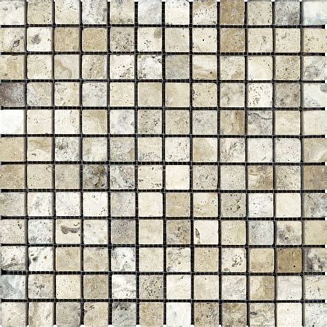 Anatolia 1 Inch X 1 Inch Tumbled Picasso Travertine Mosaic Tile The Home Depot Canada