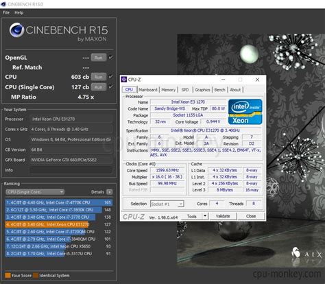 Intel Xeon E3-1270 Benchmark, Test and specs