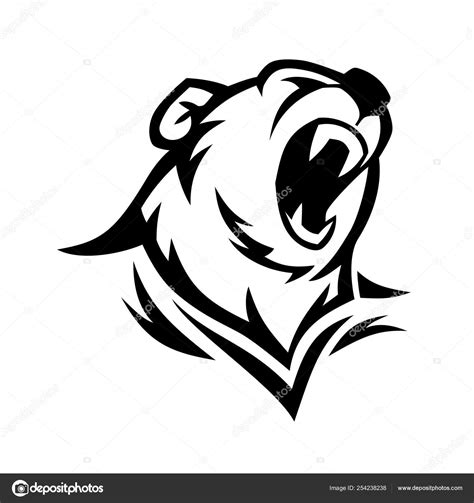 Bear head vector Stock Vector by ©misima 254238238