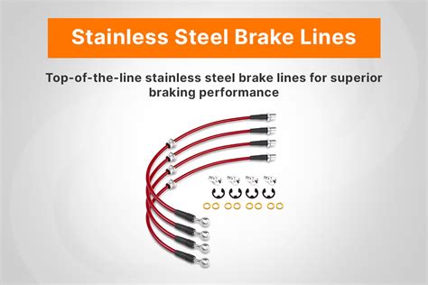 Stainless Steel Brake Lines - Front, Rear | CarParts.com