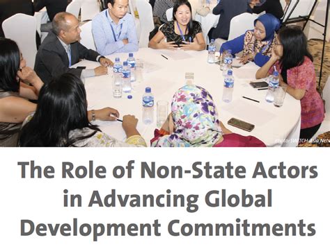 The Role Of Non State Actors In Advancing Global Development