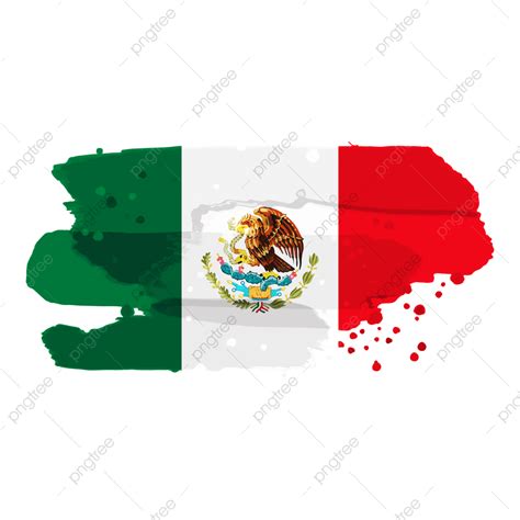 Grunge Texture Brush PNG Picture, Mexico Flag With Grunge Brush ...