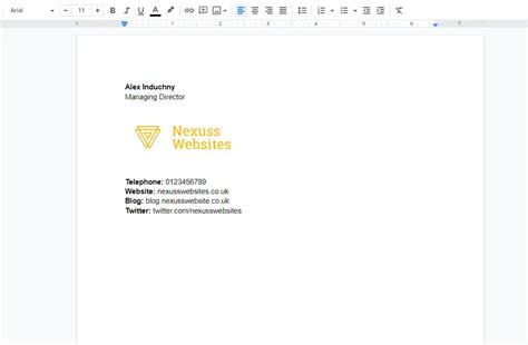 Email Signature Template Microsoft Word - Free Word Template