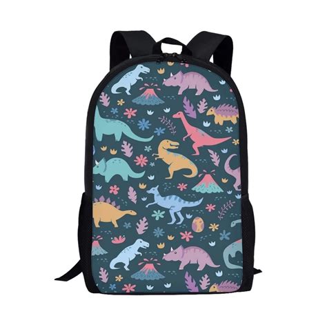 Милый рюкзак с динозавром для подростков, школьная сумка в простом ...