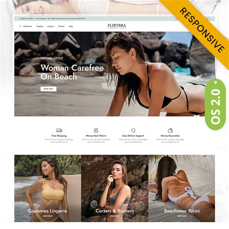 Flirtbra Lingerie Bikini Fashion Store Shopify Responsive Theme Codezeel