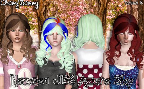 Newsea`s J136 Azure Sky Hairstyle Retextured By Chazy Bazzy Sims 3 Hairs