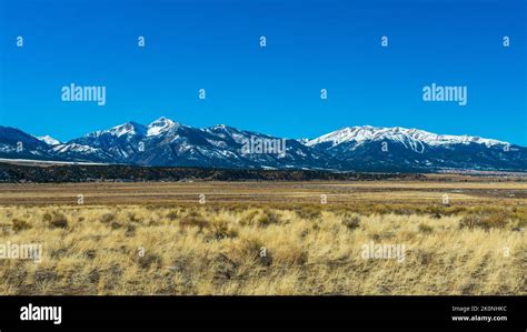 Sangre De Cristo Mountains Winter In Colorado Stock Photo Alamy