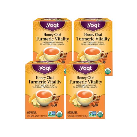 Yogi Tea Honey Chai Turmeric Vitality Organic Herbal Tea Bags Boxes