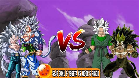 Super Saiyan 5 Goku Vegeta Vs Xicor Rigor Dragon Ball Z Budokai